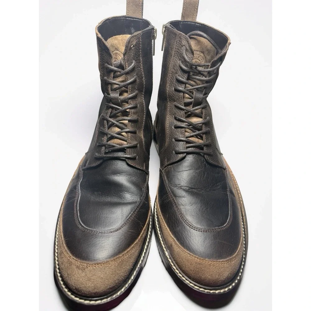 Reserved Footwear Men's Zero  Brown Leather Casual Boots Size 10M EUC